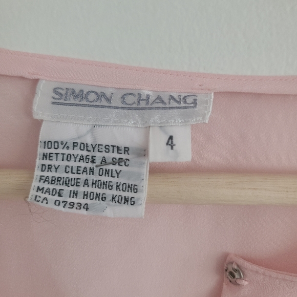 VNTG Simon Chang / Sheer Rose Blouse - Picture 6 of 7